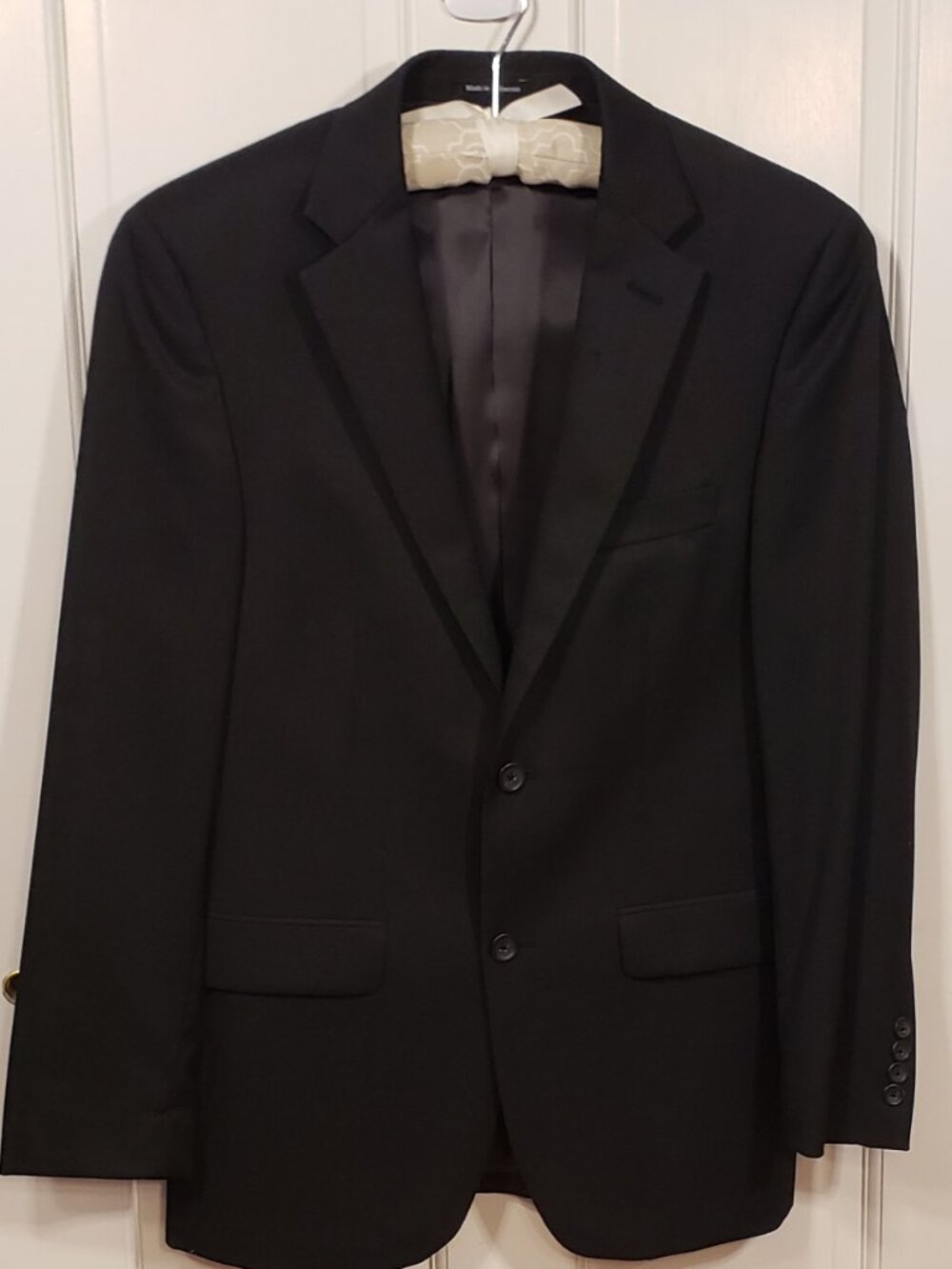 Pronto Uomo Platinum Black Suit Jacket Blazer 40R 2 Button Double Vent